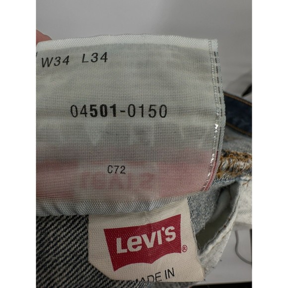 Vintage Levi’s 501 Blue Jeans Button Fly Size 34x29 - Picture 9 of 11